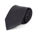 Charcoal satin necktie